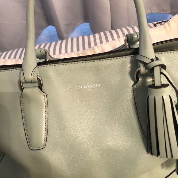 Mint Green Coach Purse - Picture 2 of 5